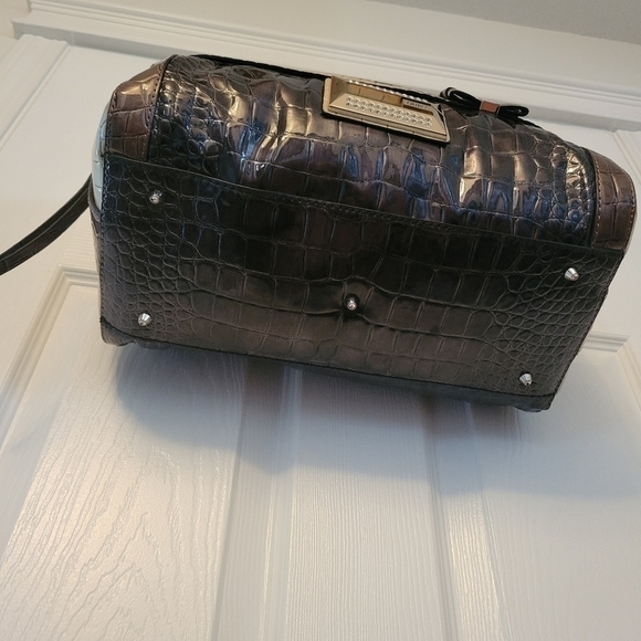 Vintage Guess Handbag Y2K Faux Leather Bling Gold Silver Purse Satchel Bag Retro - Picture 9 of 13